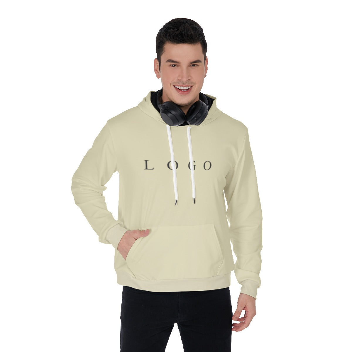 Hooded hoodie Sand